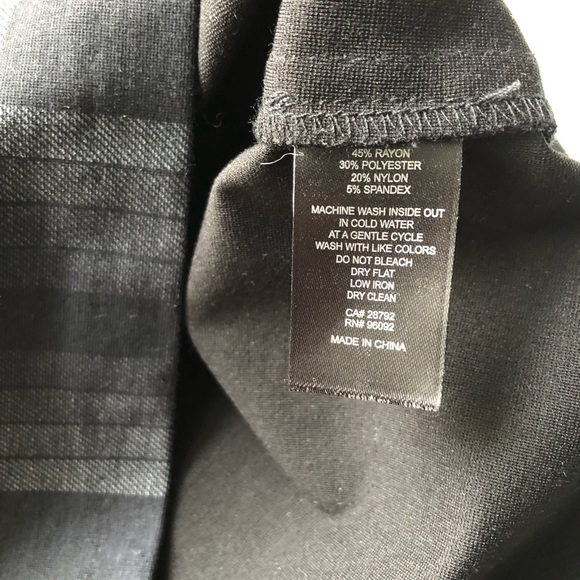 Elaine Rose Black Grey Plaid Top - Picture 4 of 8